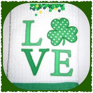 St Patricks Day Embellished Kitchen Towel